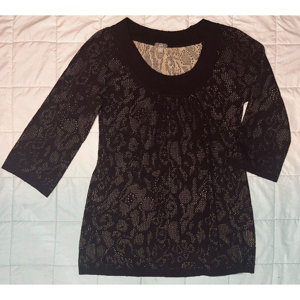 J Jill Knit 3/4 sleeve Top Size S